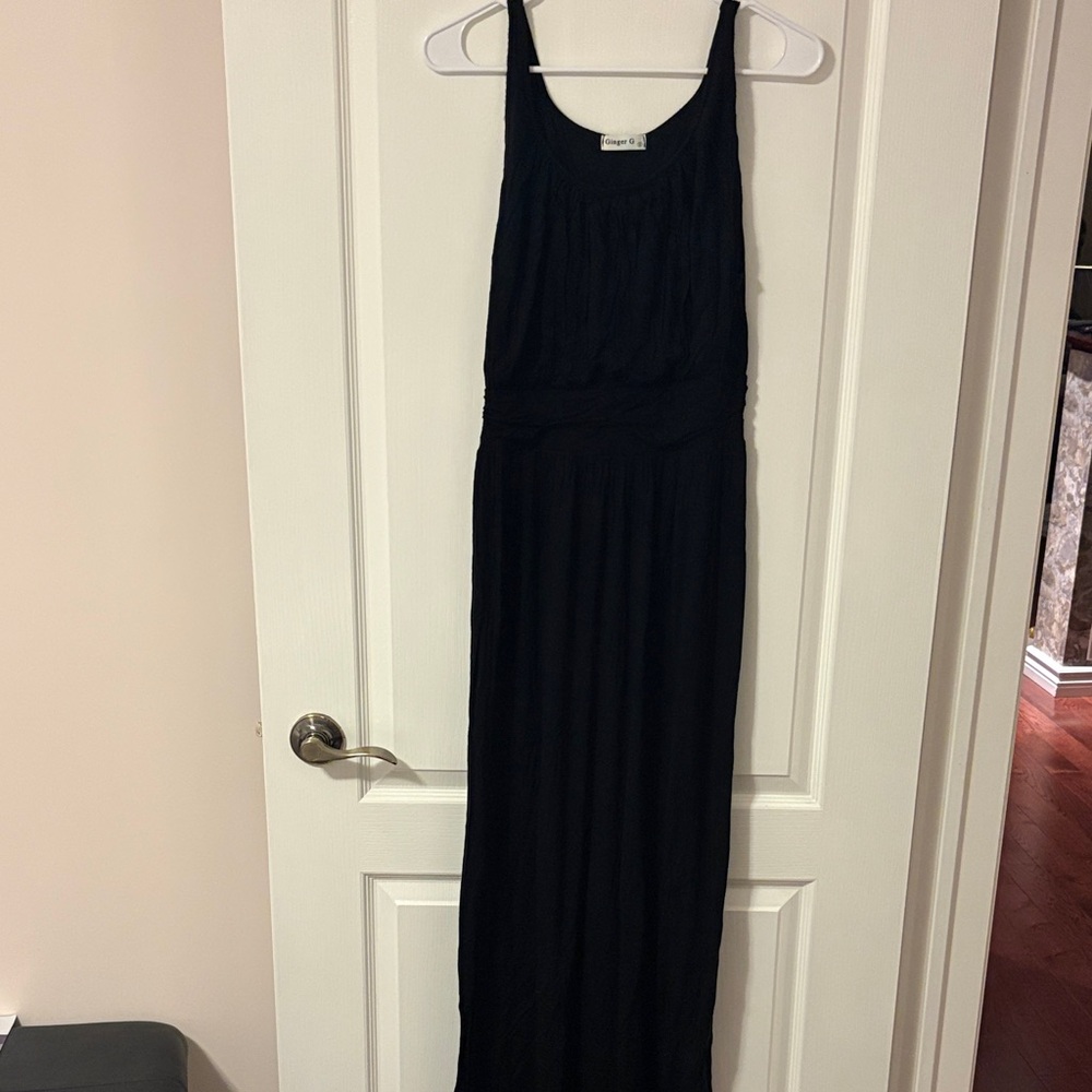 Ginger G Black Sleeveless Maxi Dress